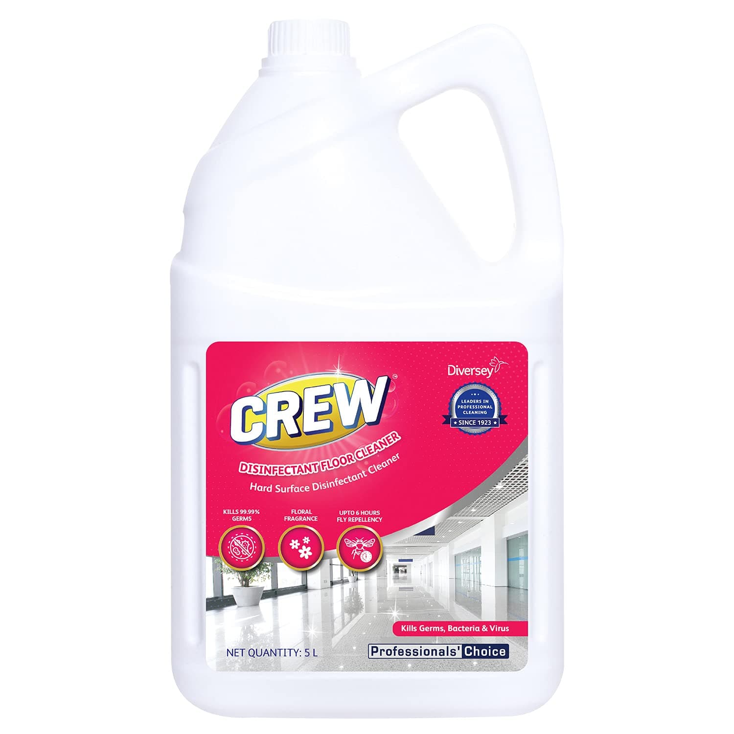Diversey Crew™ Disinfectant Floor Cleaner Liquid (Floral) 5L