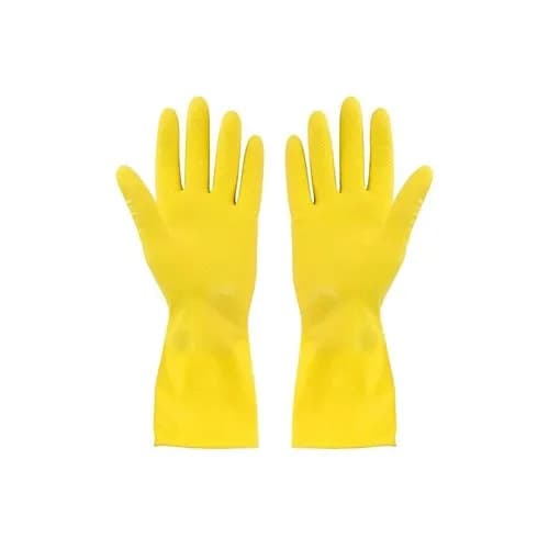 Latex Hand Gloves Yellow Pair
