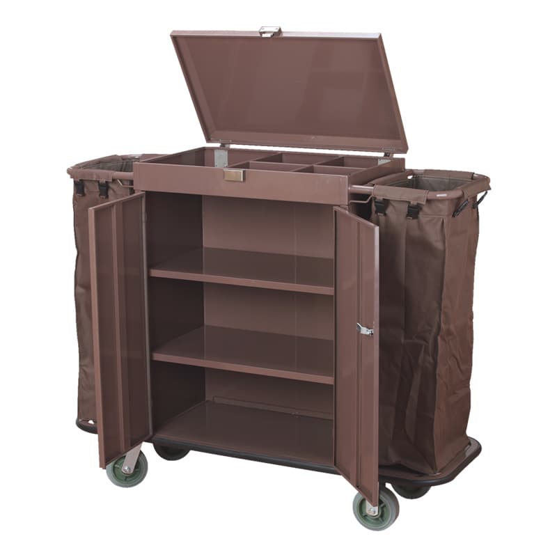 Powder Coated Housekeeping Trolley With Doors