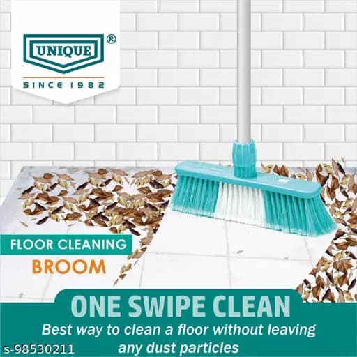 Tall Broom with Galvanised Handle Rod
